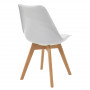 Chair Gaston PP-PU white-natural leg 53.5x48.5x83cm