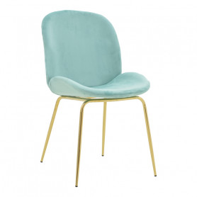 Стол Maley green elvet-gold metal 47x60x90см