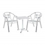 Трапезен комплект Zircu-Lazo II комплект от 3 броя хром алуминий D60x60x70cm