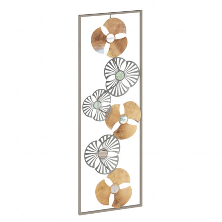 Стенен декор Blomma античен златен метал 31x3.5x90см