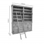 Library Bookie  антично бяло масивно мангово дърво 200x42x230cm