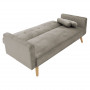 3-местен разтегателен диван Success velvet grey 190x80x84 см