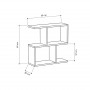 Помощна маса Homemania сива антика 60x20x60см