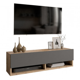 Стенен телевизор Roscoe с рафт цвят антрацит-дъб 100x31,5x29см