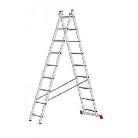 2x9 Двураменна алуминиева стълба - B10B2/250 STS