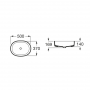A327520640 INSPIRA ROUND Умивалник за върху плот от FINECERAMIC® 50*37, Onyx