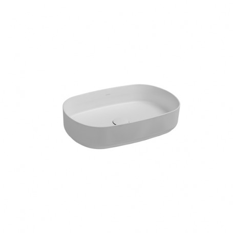 INFINITY Мивка върху плот, 55*36*12см, White, Бял гланц