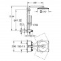 26508AL0 EUPHORIA SMARTCONTROL SYSTEM 310 CUBE DUO душ система с термостат стенна, Brushed Hard Graphite