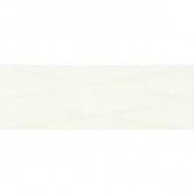 MERIDIAN Фаянс WHITE LINES STRUCTURE Glossy 25*75 см