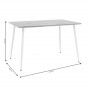 Комплект трапезна маса Gaston-Cuba от 5 pp-mdf цвят бяло-сонома 120x80x75см