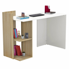 МЕЛАМИНОВО БЮРО С РАФТОВЕ SYNDYA SONAMA WHITE 112x55x85Y см.