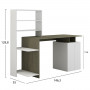 БЮРО С БИБЛИОТЕКА ROCHELL MELAMINE OLIVE GREY WHITE 146.3x55x128.8 кв.м.