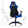 ОФИС КРЕСЛО GAMING ZAYN ЧЕРНО-СИН PU 67x70x134 см