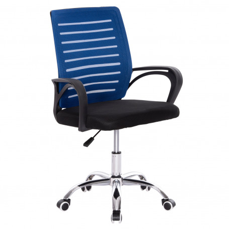 ОФИС СТОЛ TRAIL BLUE & BLACK МРЕЖА-ХРОМИРАН КРАК 62x51x98см.