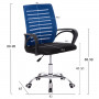 ОФИС СТОЛ TRAIL BLUE & BLACK МРЕЖА-ХРОМИРАН КРАК 62x51x98см.