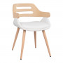 SUPERIOR PRO SONAMA COLABORATION КРЕСЛО С БЯЛ PU 50X53X76H cm.