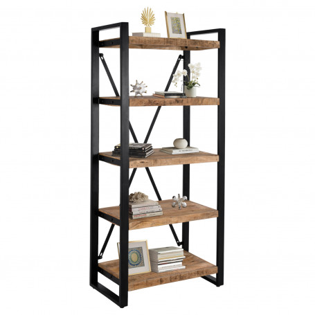 СТЪРГАЛКА ЗА КНИЖИ МЕТАЛ И МАСИВ MANGO 80x45x186H см.