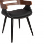 SUPERIOR PRO COLABORATION КРЕСЛО ОРЕХ-ЧЕРНО PU 50X53X76H cm.