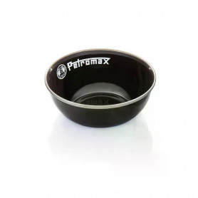 Комплект емайлирани купи за хранене Petromax - черни, 2 броя