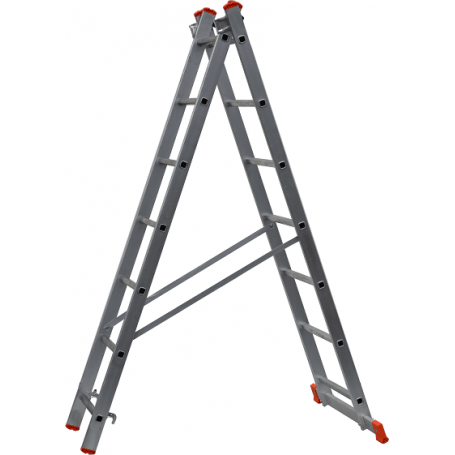 2x7 Двураменна алуминиева стълба - B10B2/200 STS