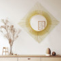 Огледало Sunshine златисто 70x3x70см
