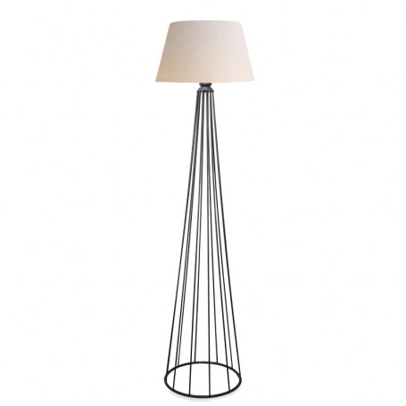 Подова лампа Firdo II E27 плат крем -метал черен Φ38x121cm
