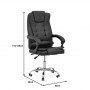 Manager office chair Toronsi   black pu 60x68x128cm