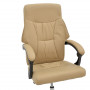 Мениджърски офис стол Glorin бежов pu 60x68x128см