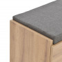 Мебели за антре табуретка-шкаф за обувки Zulla 10 чифта sonoma 110x37x46 см