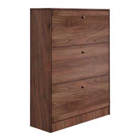 Warat 3 Шкаф за обувки в цвят орех 80x24x112см
