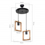 Плафон Isolate Ε27 орех D43x83см
