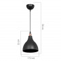 Плафон Lofty Ε27 черен D18x22см
