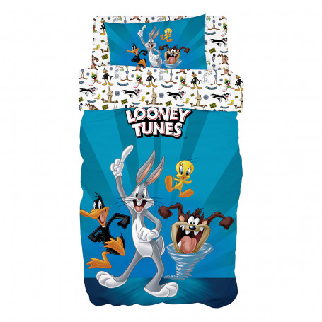 Единичен комплект завивки Art 6188 Looney Tunes 165x250 Blue